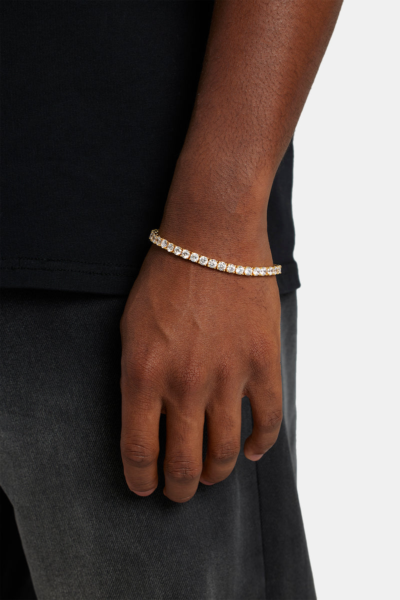 5mm Tennis Bracelet - Gold