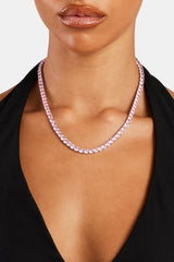 5mm Pink Tennis Chain