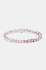 5mm Pastel Pink Tennis Bracelet