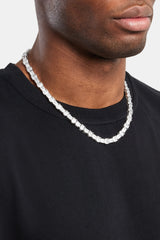 Iced Alternating Baguette Tennis Chain