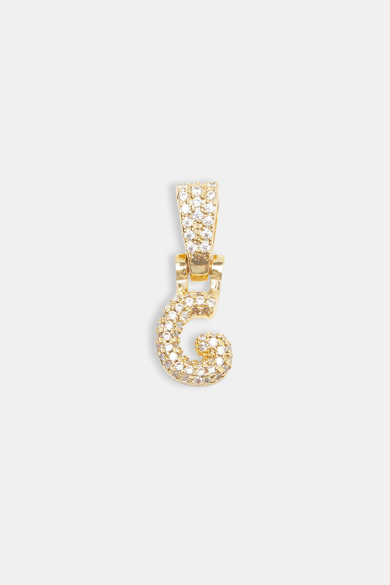 Iced Mini Bubble Pendant - Gold