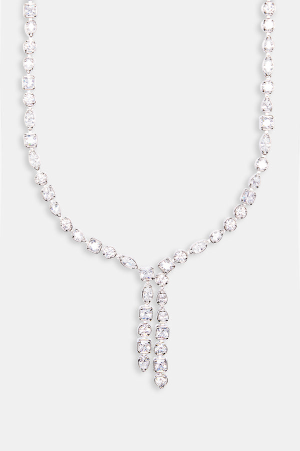 5mm Iced CZ Mixed Shape Drop Tennis Chain