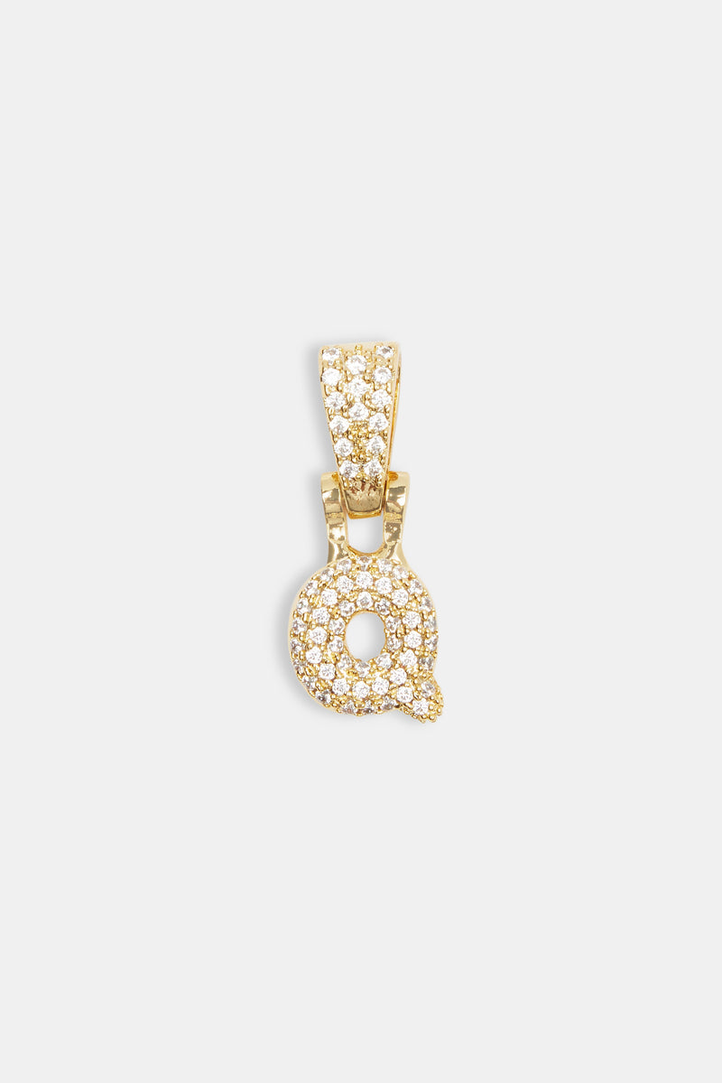 Iced Mini Bubble Pendant - Gold