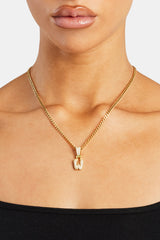 Iced Mini Bubble Pendant & Micro Cuban Chain - Gold