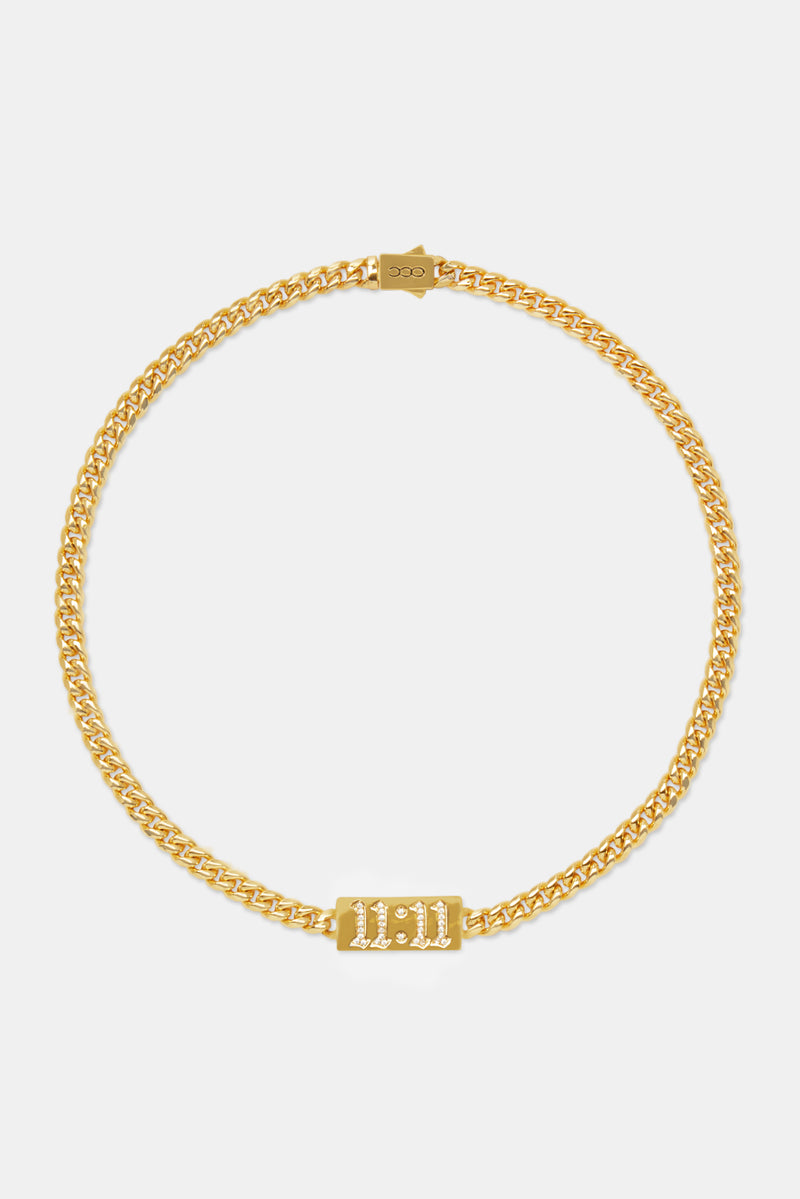 Iced 11:11 Cuban Chain - Gold