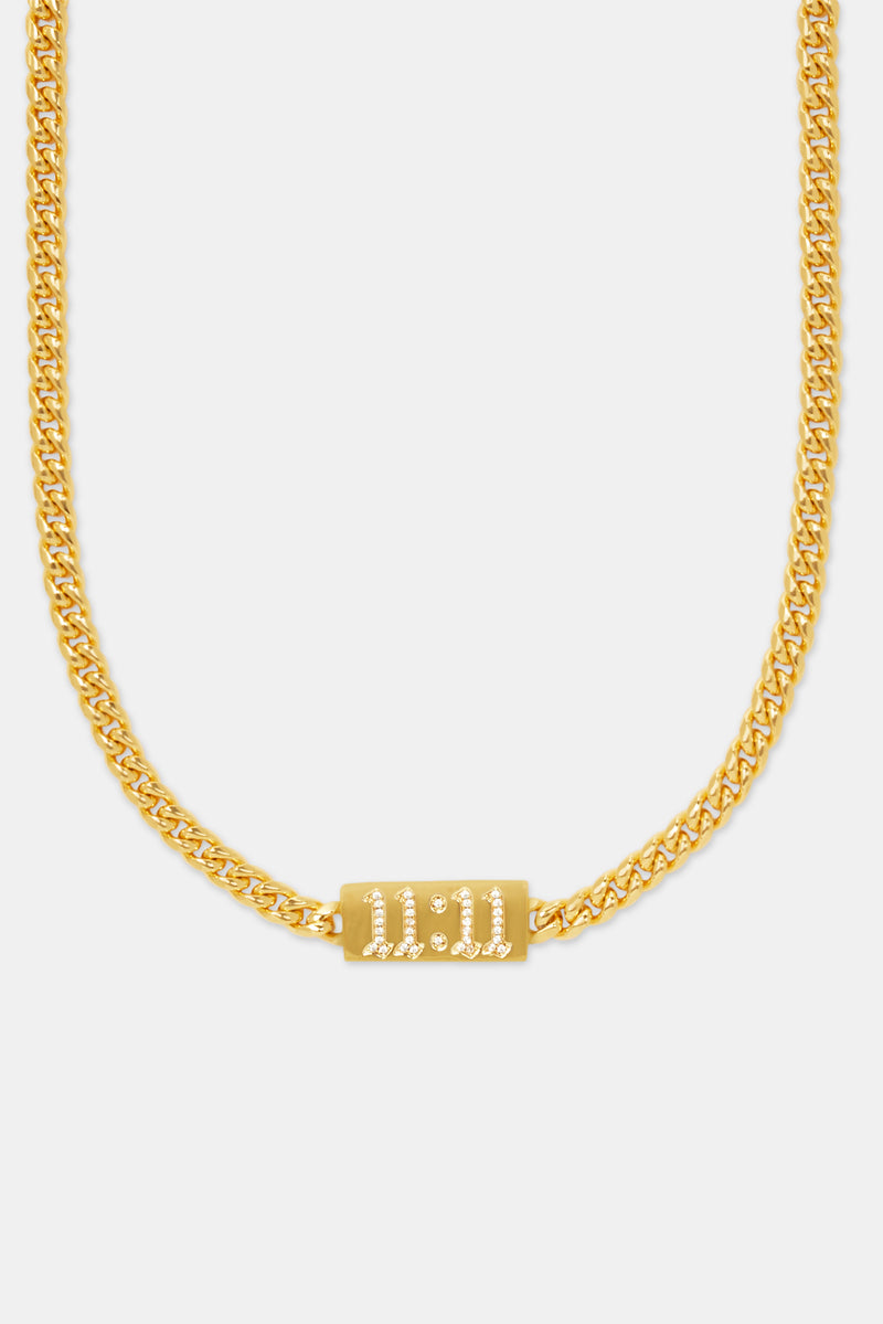 Iced 11:11 Cuban Chain - Gold