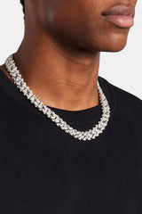 Iced Prong Link Chain - Black