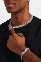 Iced Prong Link Chain - Black