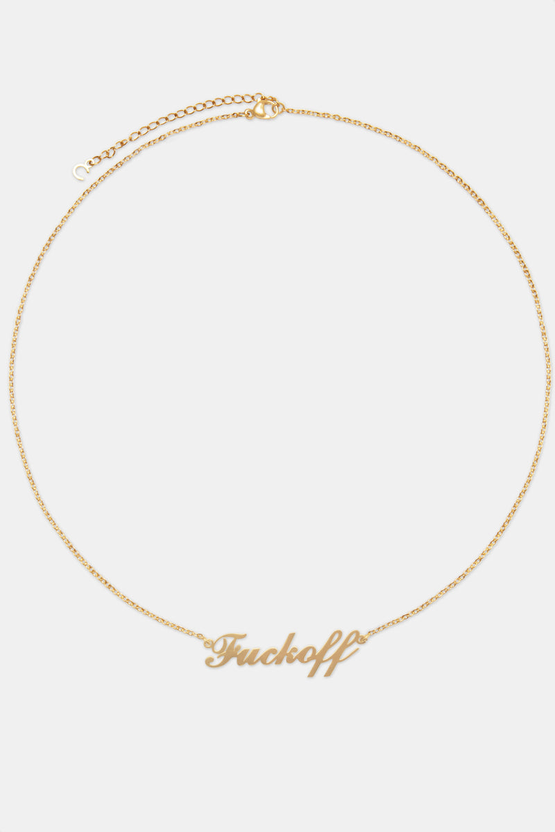 F Off Necklace - Gold