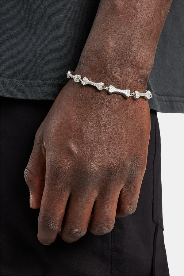 Iced Bone Bracelet - White