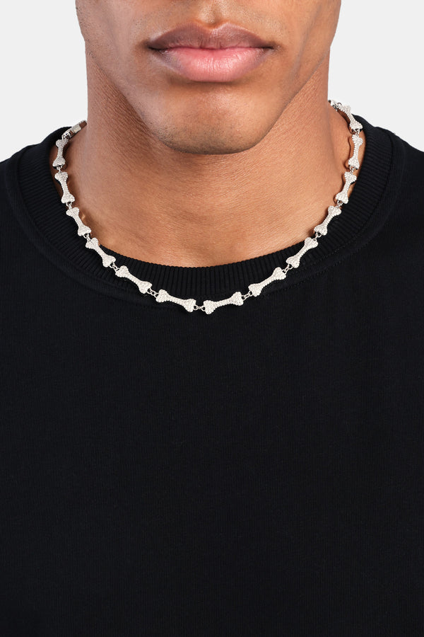 Iced Bone Chain - White