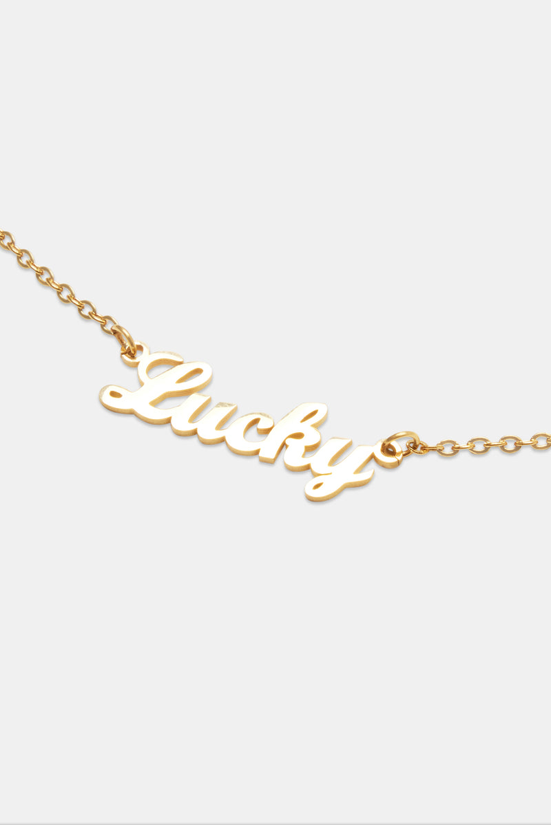 Gold Plated Polished Lucky Necklace