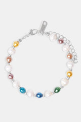 Freshwater Pearl & Multi Colour Bead Bracelet