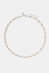 Multi Colour Freshwater Pearl Necklace - White