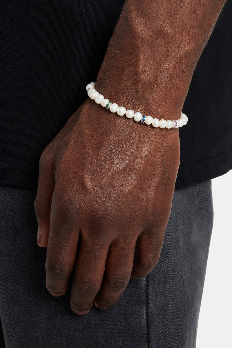 Freshwater Pearl Thin Ice Bead Bracelet