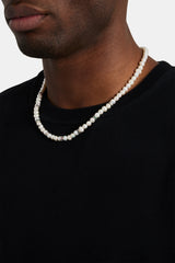 Freshwater Pearl Thin Ice Bead Necklace