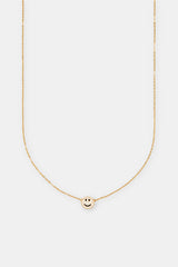 Iced Happy Face Motif Necklace