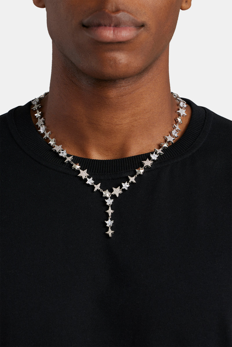 10mm Iced CZ Star Drop Tennis Chain