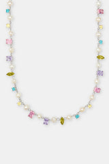 Freshwater Pearl Mixed Shape Gemstone Necklace