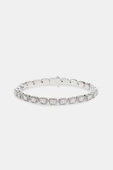 Rectangle Cluster Tennis Bracelet