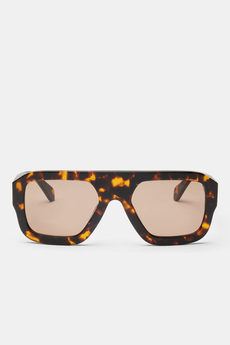 Chunky Aviator Sunglasses - Tortoise