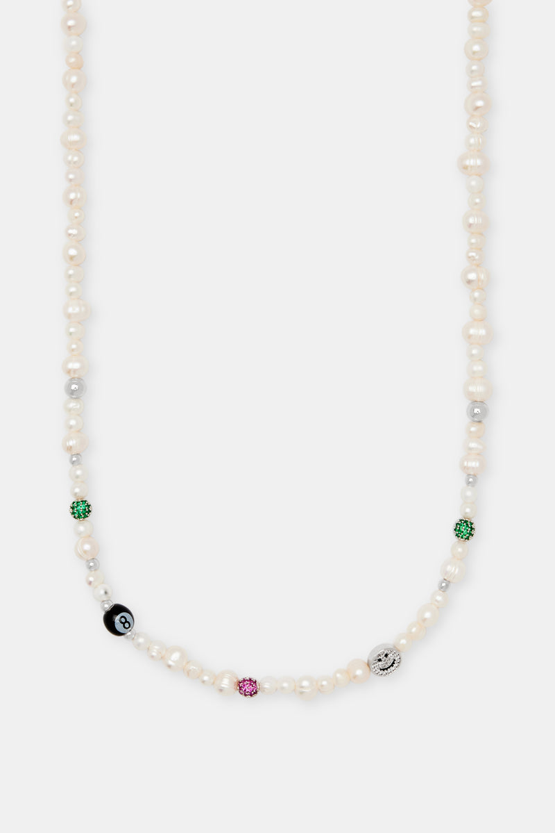 Multi Colour Ice Ball Freshwater Pearl Necklace