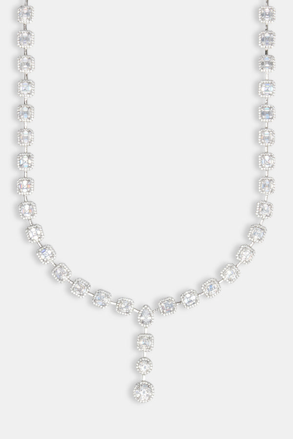 Iced CZ Mixed Shape Tennis Drop Chain