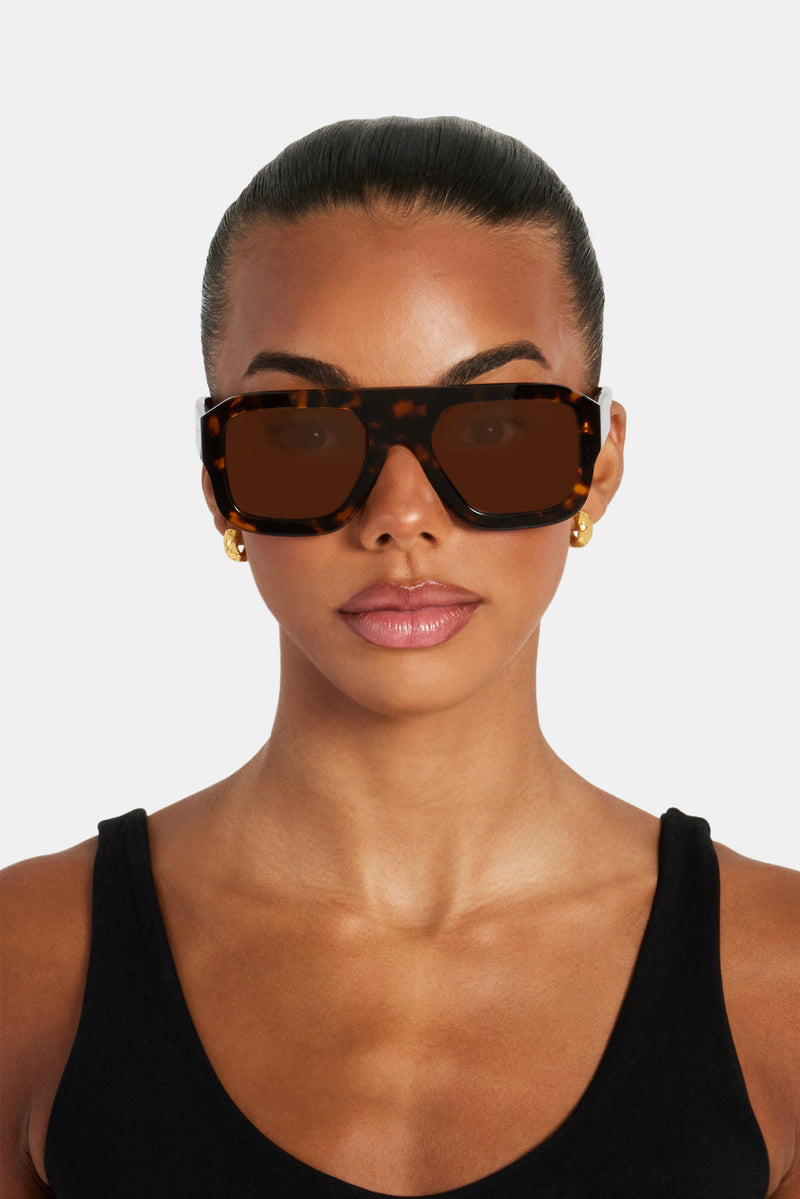 Chunky Aviator Sunglasses - Tortoise