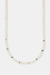 Freshwater Pearl Thin Ice Bead Necklace