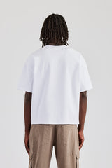 Layered Applique Boxy T-Shirt White