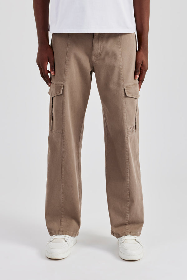 Washed Twill Trouser - Brown