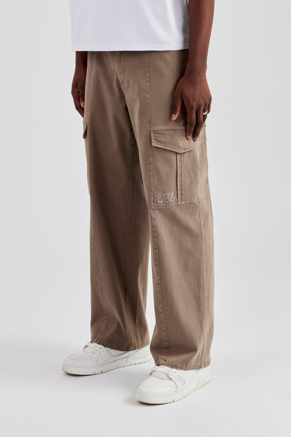 Washed Twill Trouser - Brown