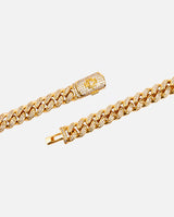 12mm Iced Cuban Link Chain - Gold - Cernucci