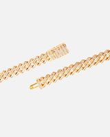 12mm Baguette Prong Cuban Chain - Gold