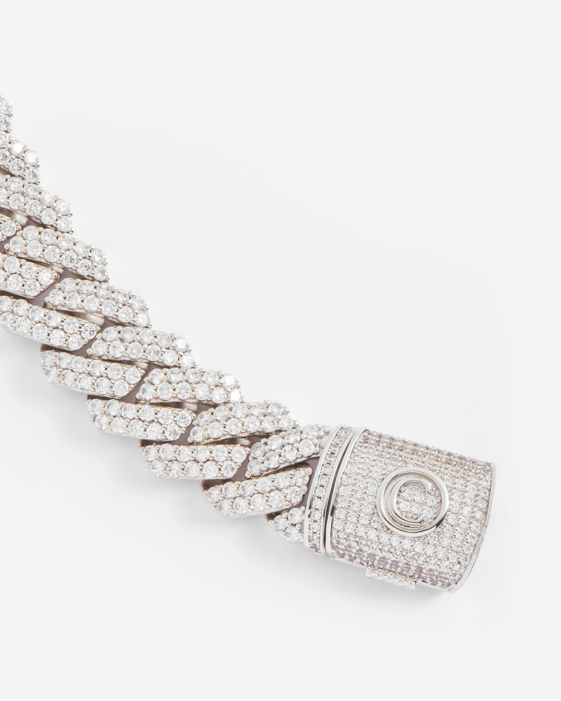 19mm Iced Prong Link Bracelet