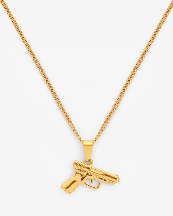 20mm Weapon Motif Necklace - Gold