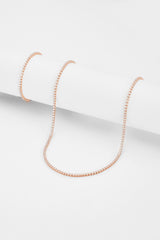 2.5mm Micro Tennis Chain + Bracelet Bundle - Rose Gold