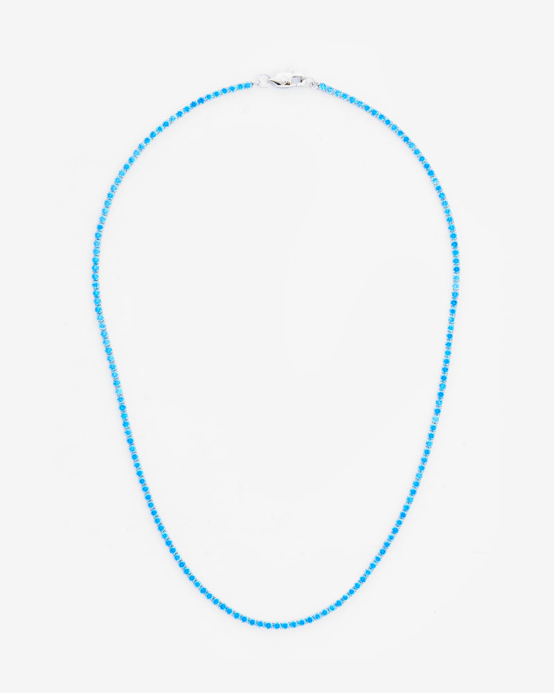 2.5mm Micro Tennis Chain - Blue