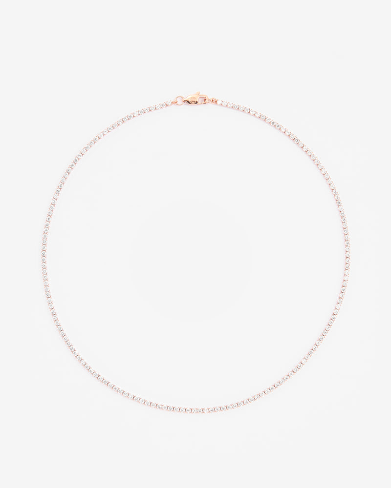 2.5mm Micro Tennis Chain - Rose Gold