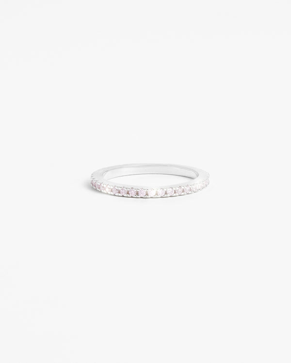 2mm Pink Round Tennis Ring