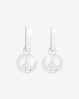 2 Pack Happy & Peace Huggie Hoop Earrings