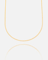 2mm Curb Chain - Gold