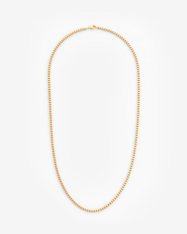 3mm Box Chain - Gold