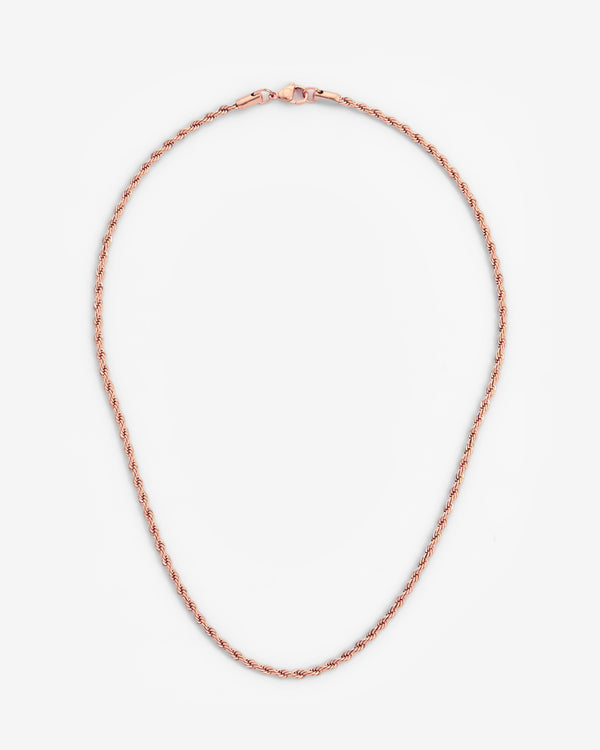 3mm Rope Chain - Rose Gold