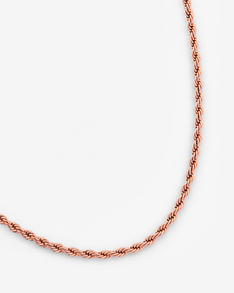 3mm Rope Chain - Rose Gold