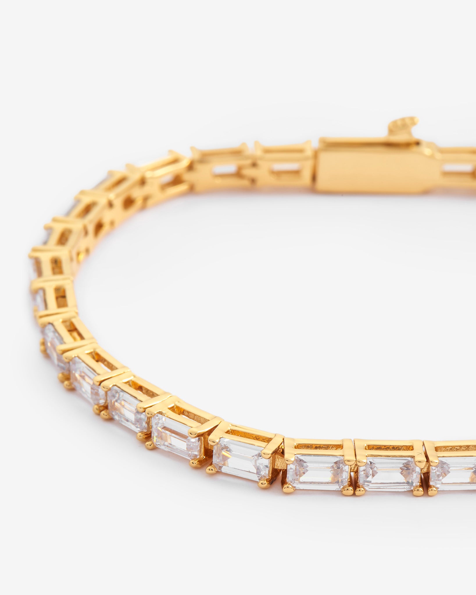 3mm Rectangular Tennis Bracelet - Gold – Cernucci