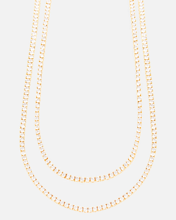 3mm Tennis Chain Bundle - Gold