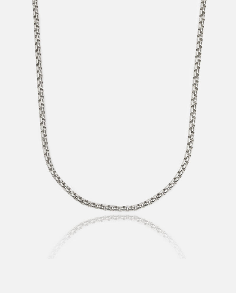 3mm Pearl Chain - White Gold - Cernucci