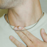 3mm Pearl Chain - White Gold - Cernucci