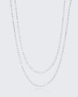 3mm Tennis Chain Bundle - White Gold - Cernucci